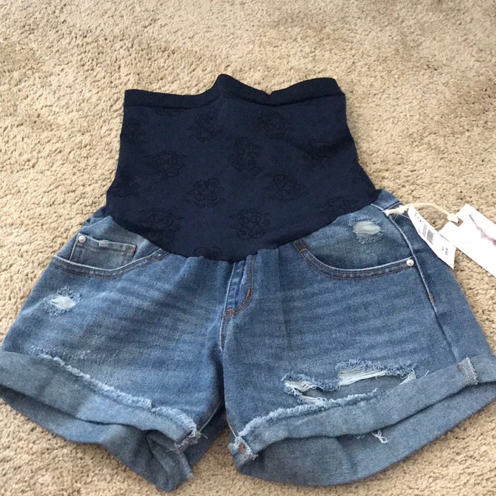 NWT Maternity Jean Shorts